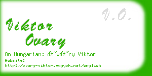 viktor ovary business card